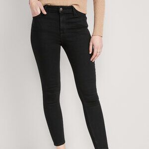 High-Waisted Wow Super-Skinny Jeans, Size 18, Black, NWT